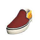 スリッポンレッド